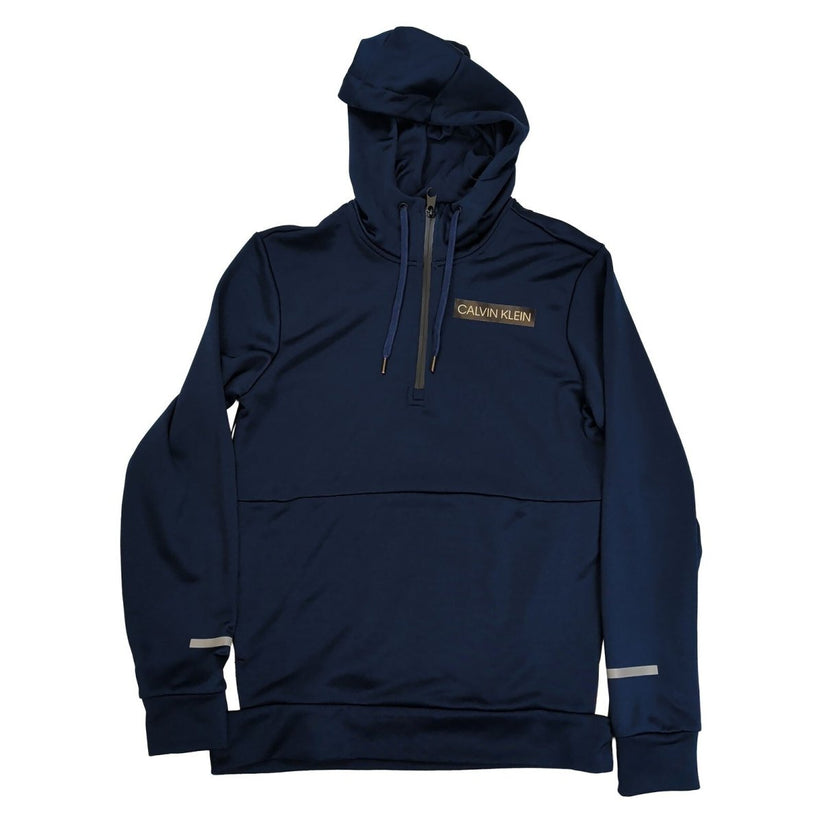 Calvin Klein Performance Navy Blue Half Zip Hoodie S Hooded Sweatshirt Logo – product photo 2 | RewearableUK