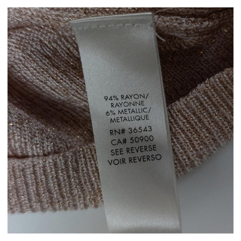 Calvin Klein Top Womens M Pink Gold Metallic Knit Dolman Sleeve Jumpe by Calvin Klein – | RewearableUK