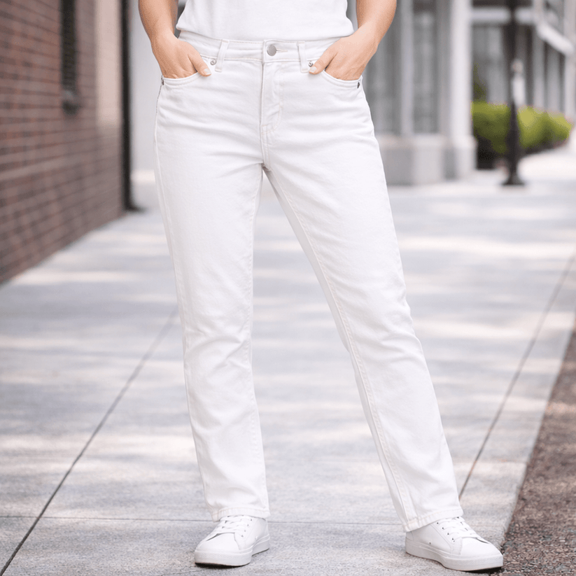 calvin klein womens white stretch denim mid rise skinny ankle jeans w26 l30 by Calvin Klein – JEANS | RewearableUK