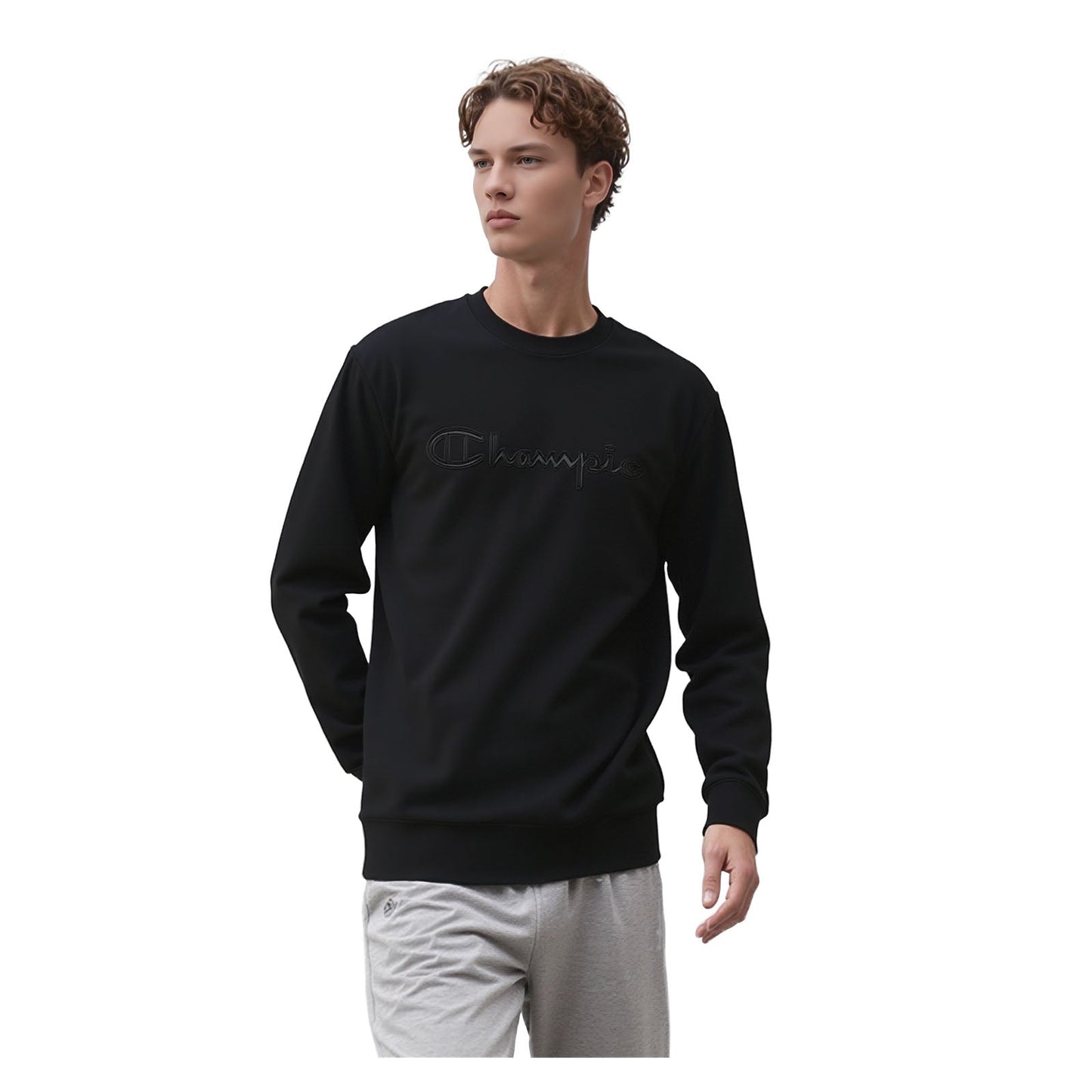 Champion Champion Black Cotton Sweatshirt Men’s XL Regular Fit Jumper SWDSW16 Sweater & Hoodie RewearableUK