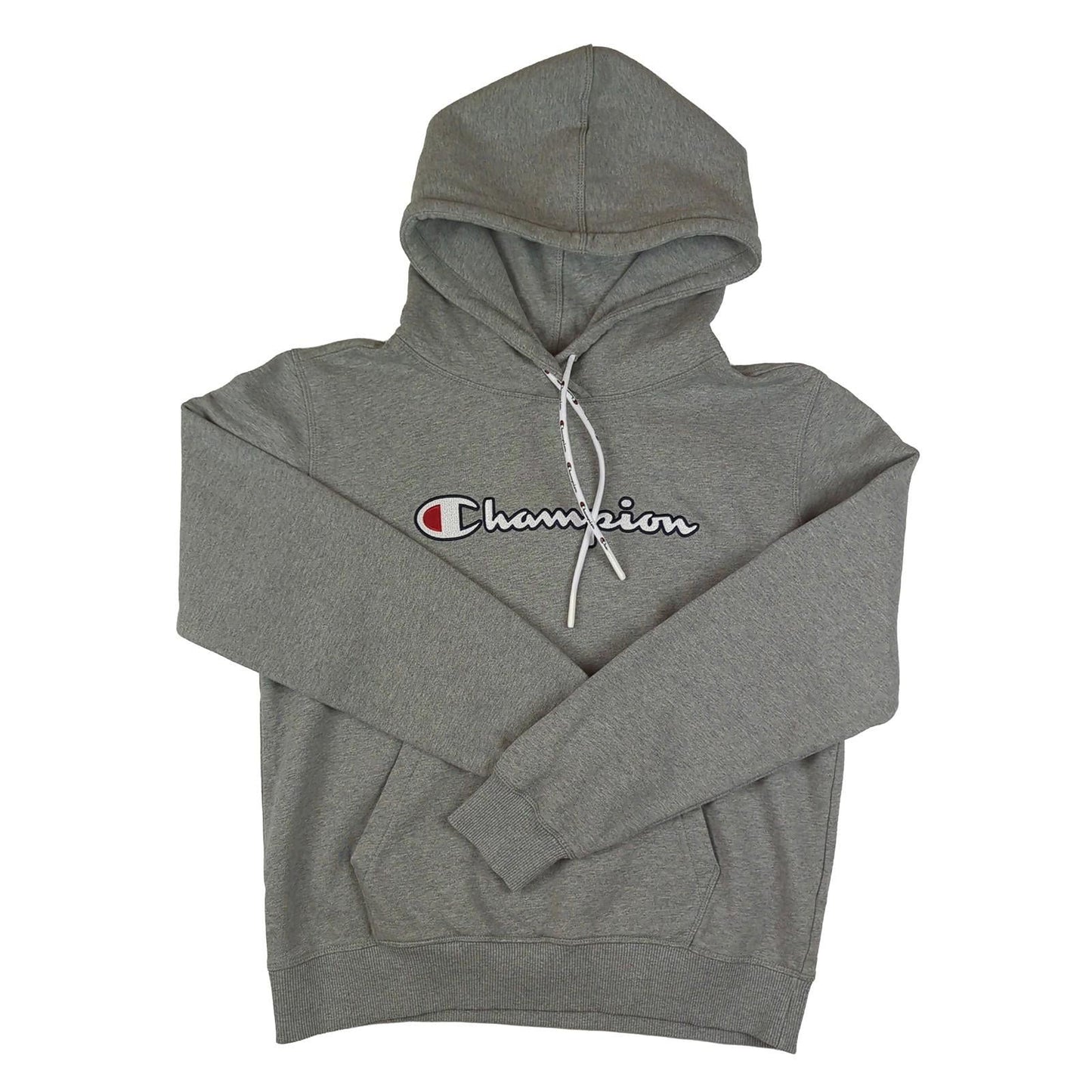 Champion Champion Men's Hoodie Grey Pullover Size M – Athletic Gym Sweatshirt Excellent Sweater & Hoodie RewearableUK