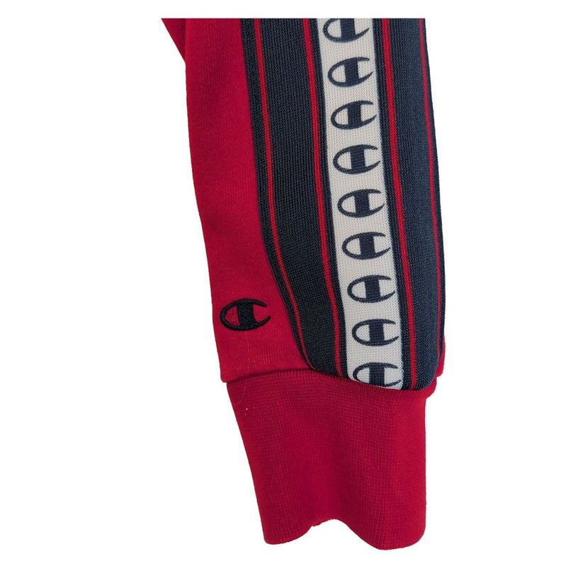 Champion Red Hoodie XS Pullover Sweatshirt Tape Logo Sleeves 100% Cotton – Hoodie product photo 8 | RewearableUK