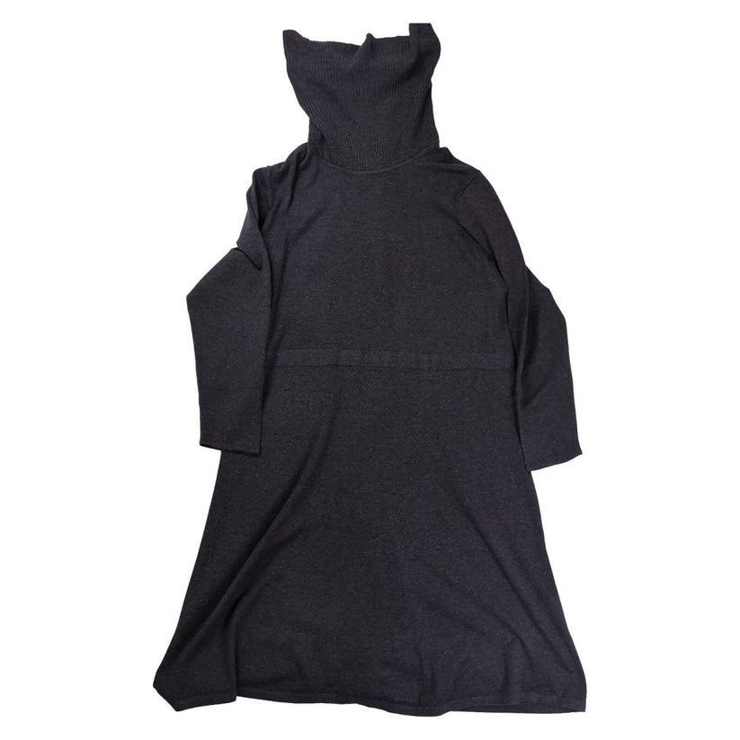 Chaps Women's 3X Charcoal Grey Roll Neck Longline Knit Tunic Jumper – product photo 2 | RewearableUK