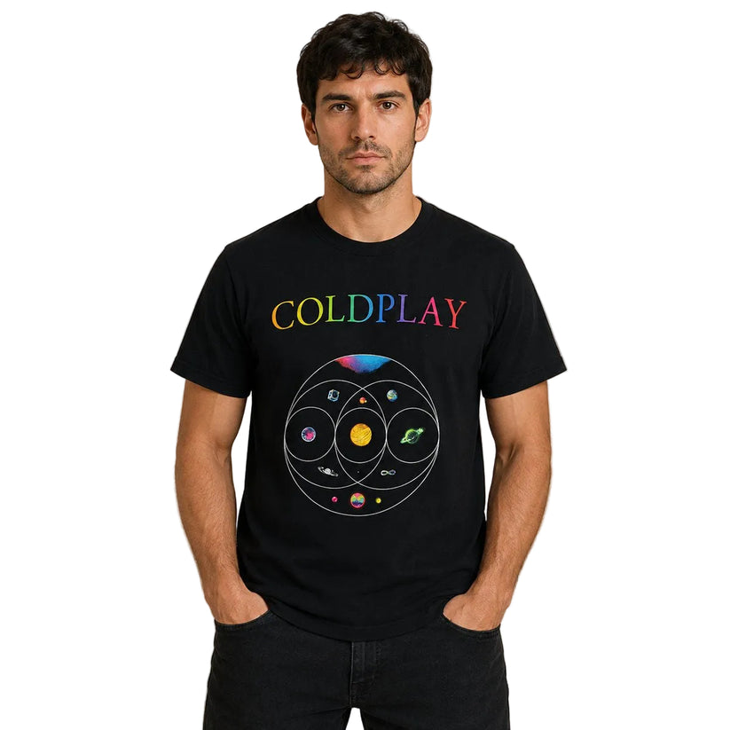Coldplay Music of the Spheres 2022 Tour T-Shirt M Black – Music T-Shirt product photo 1 | RewearableUK
