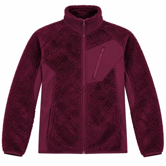 Columbia Women's Jacket Small Burgundy Full Zip Polyester Sherpa Fleece – product photo 1 | RewearableUK