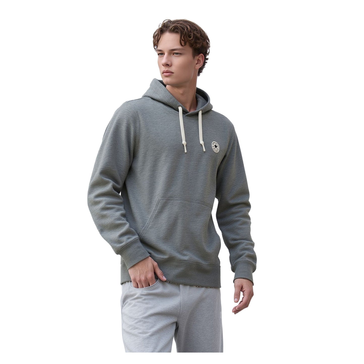 Converse Converse Men's Hoodie Grey Pullover Size XS Casual Sweatshirt Excellent Eco Sweater & Hoodie RewearableUK