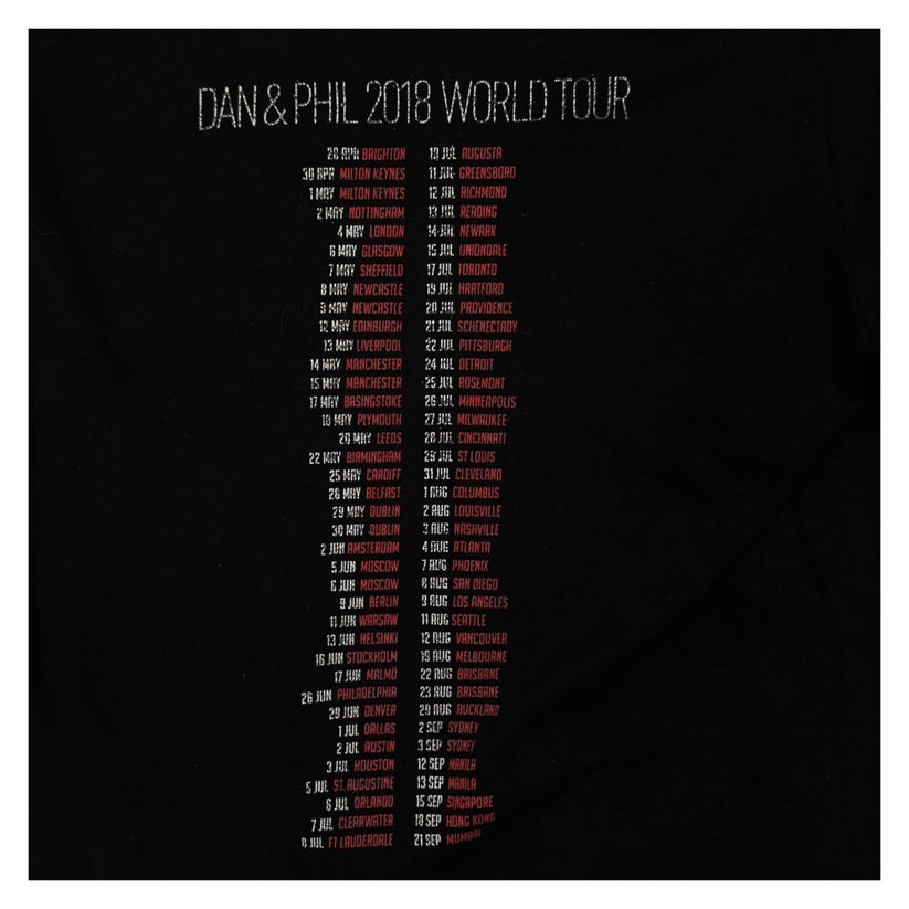 Dan Phil Interactive Introverts 2018 World Tour T-Shirt S Black Dates – product photo 4 | RewearableUK