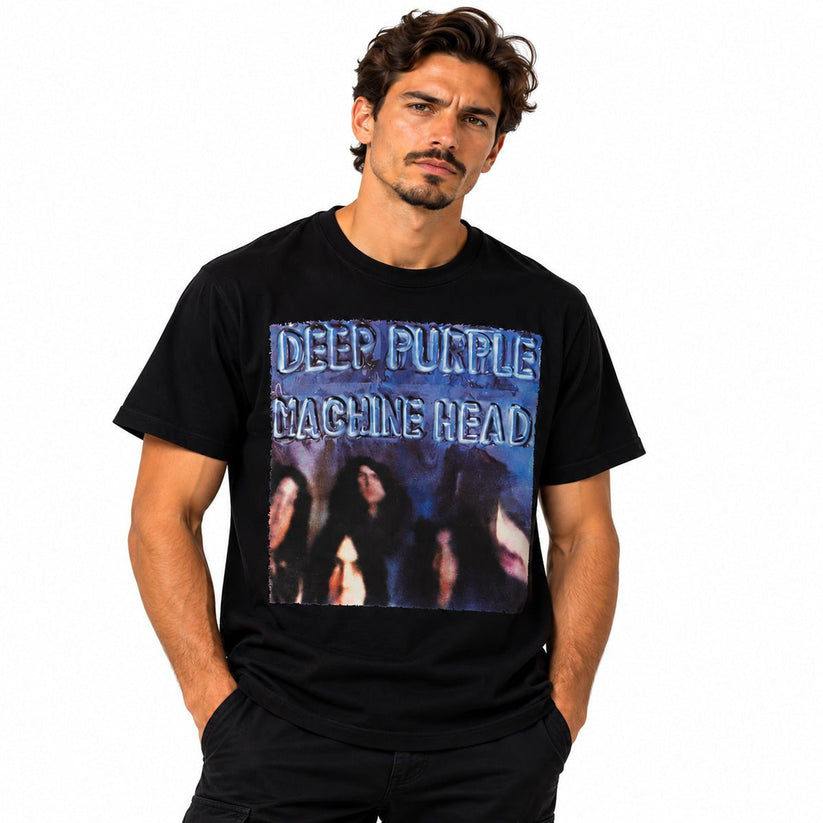 Deep Purple Machine Head Black T Shirt L Large Classic Rock Band Album Graphic – T-Shirt product photo 1 | RewearableUK