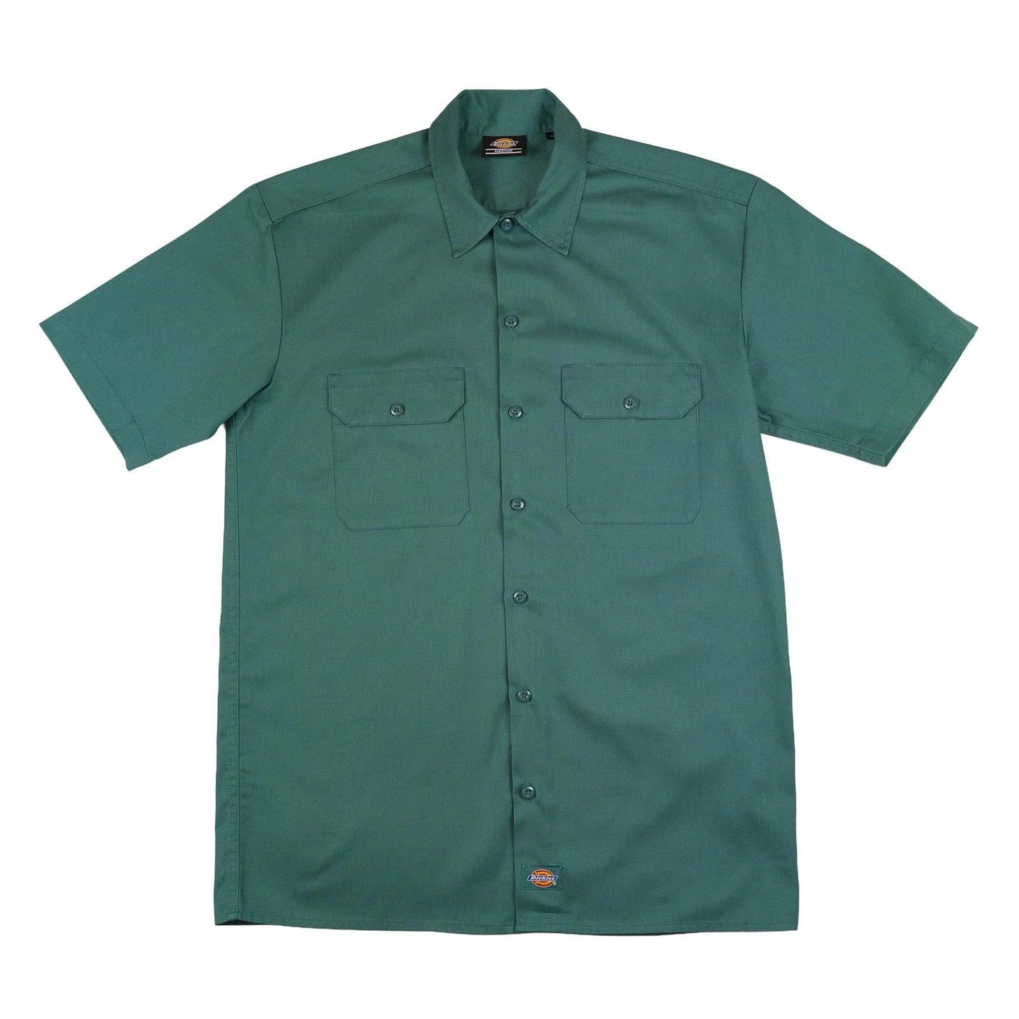 Dickies Dickies 1574 Short Sleeve Work Shirt Men Medium – Hunter Green Classic Fit shirt RewearableUK