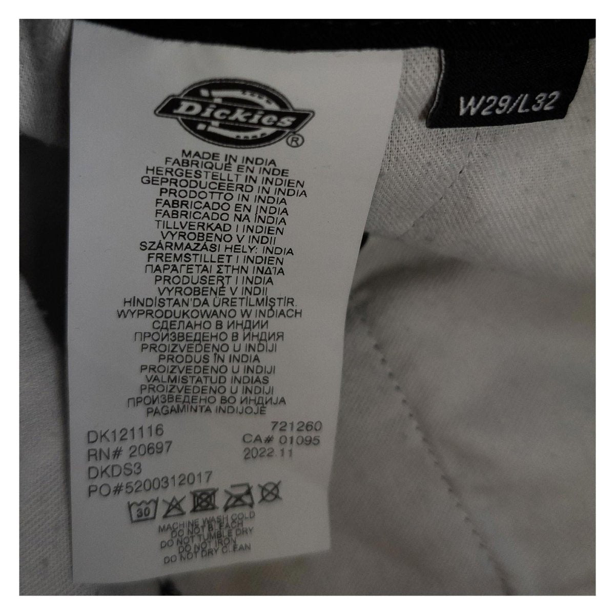 Dickies 872 Slim Fit Work Pants W29 L32 Black Chinos Trousers Skater Streetwear by Dickies – | RewearableUK