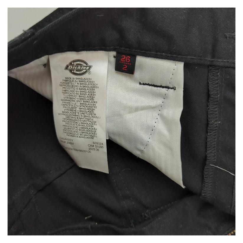 Dickies DICKIES BLACK CARGO WORK PANTS – SIZE 26 workear RewearableUK