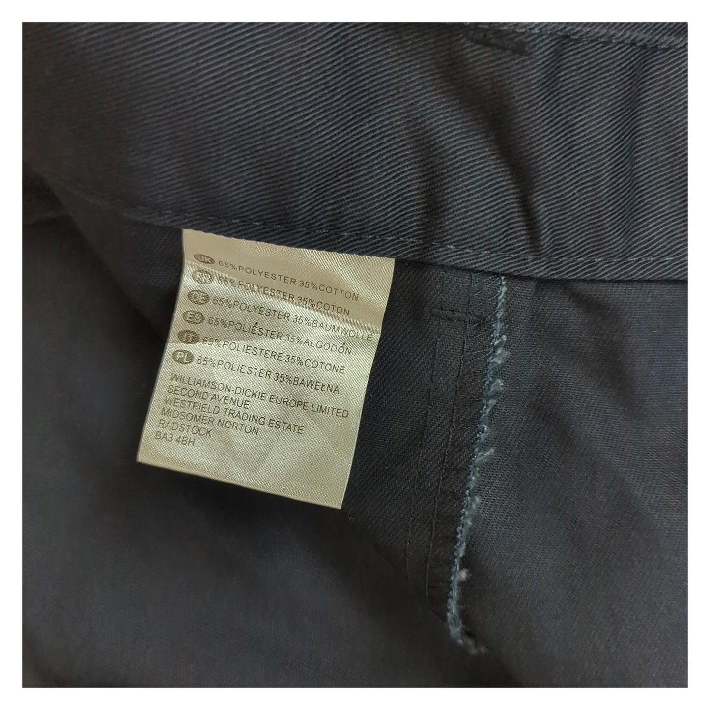 Dickies Dickies Black Cargo Work Trousers W36 L32 Polyester Cotton Durable Utility Pants workear RewearableUK