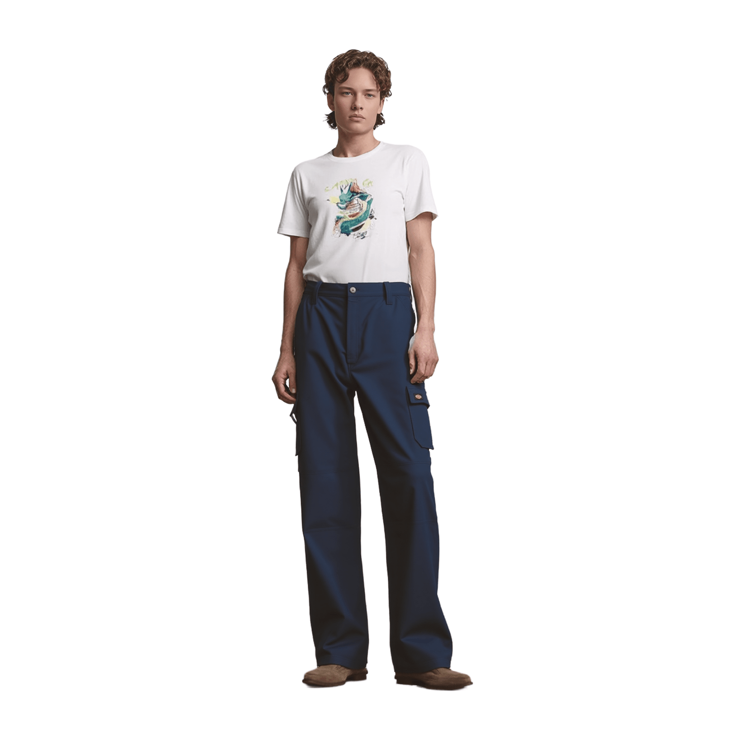 Dickies Dickies Cargo Work Trousers - Navy W38 L32 workear RewearableUK