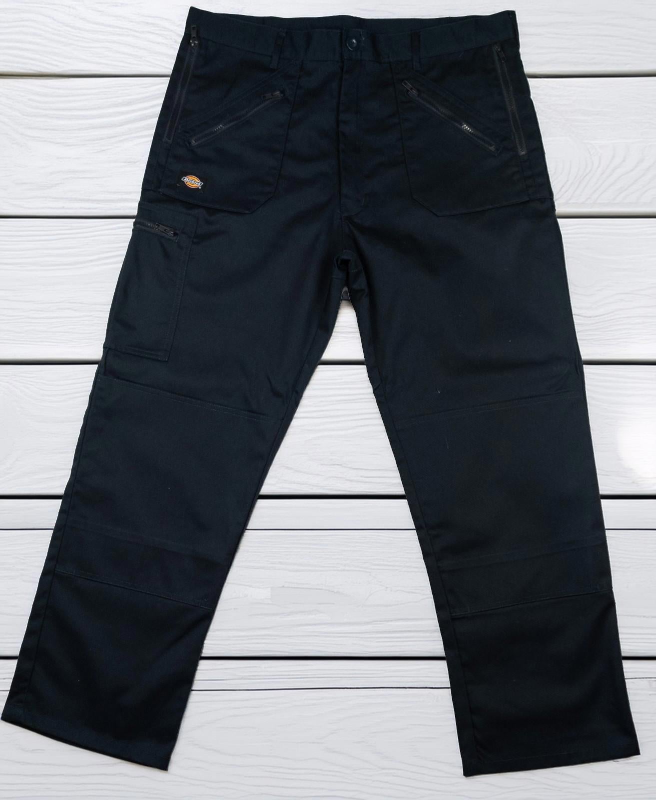 Dickies Eisenhower Work Trousers W44 R Black Knee Pad Zip Pockets Big & Tall by Dickies – | RewearableUK