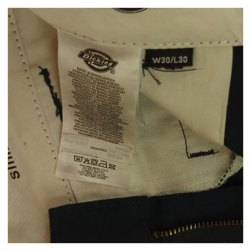 Dickies Dickies navy slim straight trousers W30 L30 cotton blend workear RewearableUK