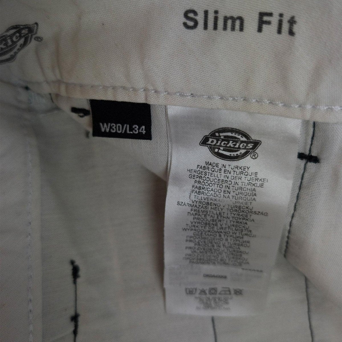 Dickies Dickies Slim Fit Black Work Pants Trousers Men W30 L34 – Durable Chinos workear RewearableUK