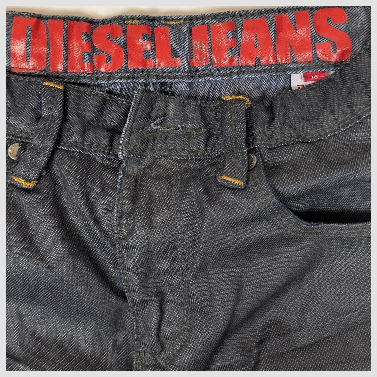 diesel denim kids boys solid black wash stretch straight denim jeans size 13 by DIESEL – JEANS | RewearableUK