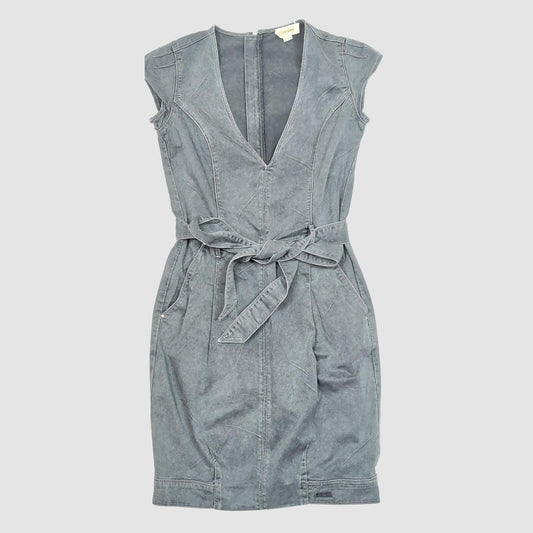 Diesel Grey Denim Mini Dress Sleeveless V - Neck Belted Women's Size M by DIESEL – | RewearableUK