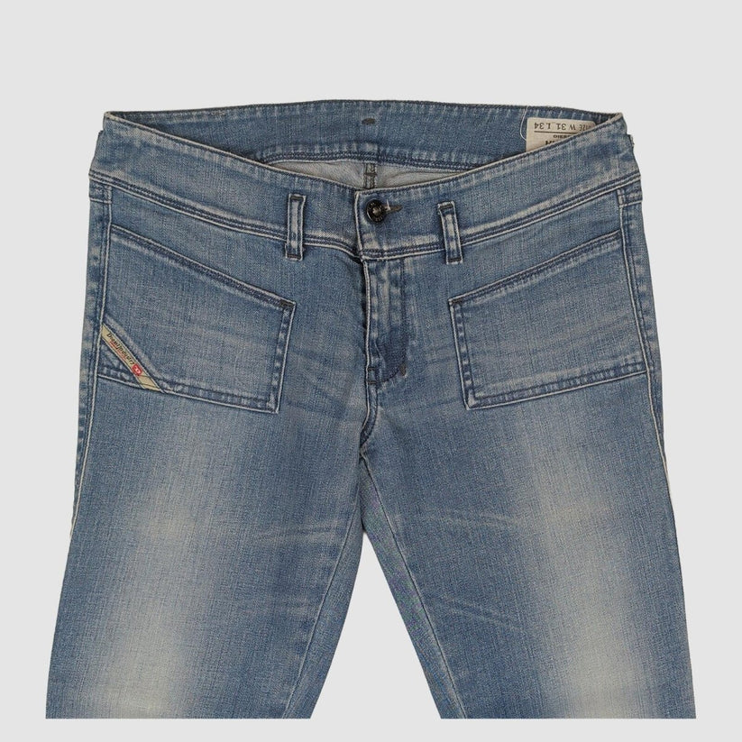 Diesel Hushy Womens Light Blue Stretch Skinny Jeans W31 L34 Stud Detail by DIESEL – JEANS | RewearableUK