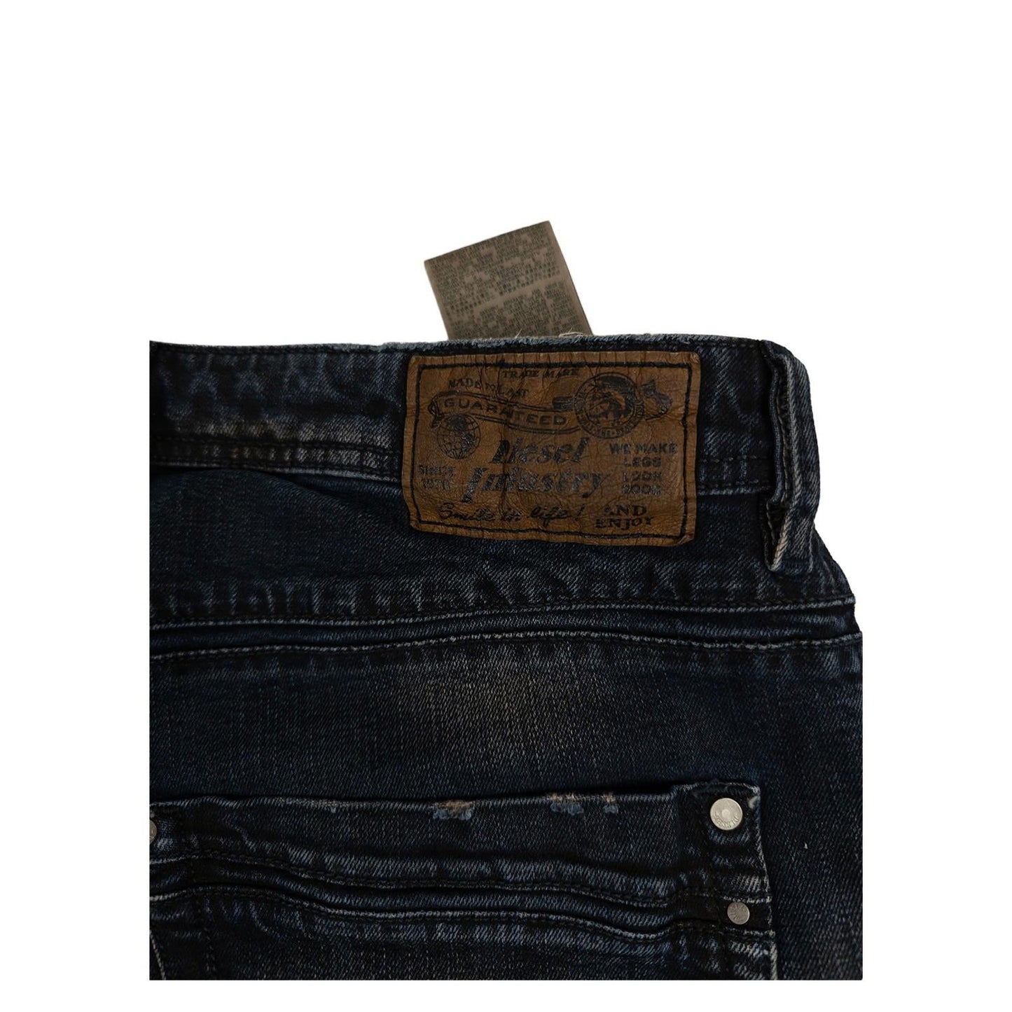 DIESEL Diesel Krayver Jeans W33 L30 Regular Slim Carrot Blue Stretch Denim Distressed JEANS RewearableUK