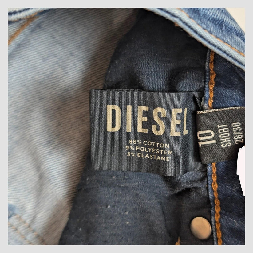 diesel medium rise skinny womens denim jeans blue wash size w 28 l 30 pants by DIESEL – | RewearableUK