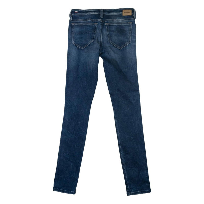 Diesel Skinzee Jeans W30 L32 Women Blue Ripped Super Skinny Regular Waist Italy by DIESEL – | RewearableUK