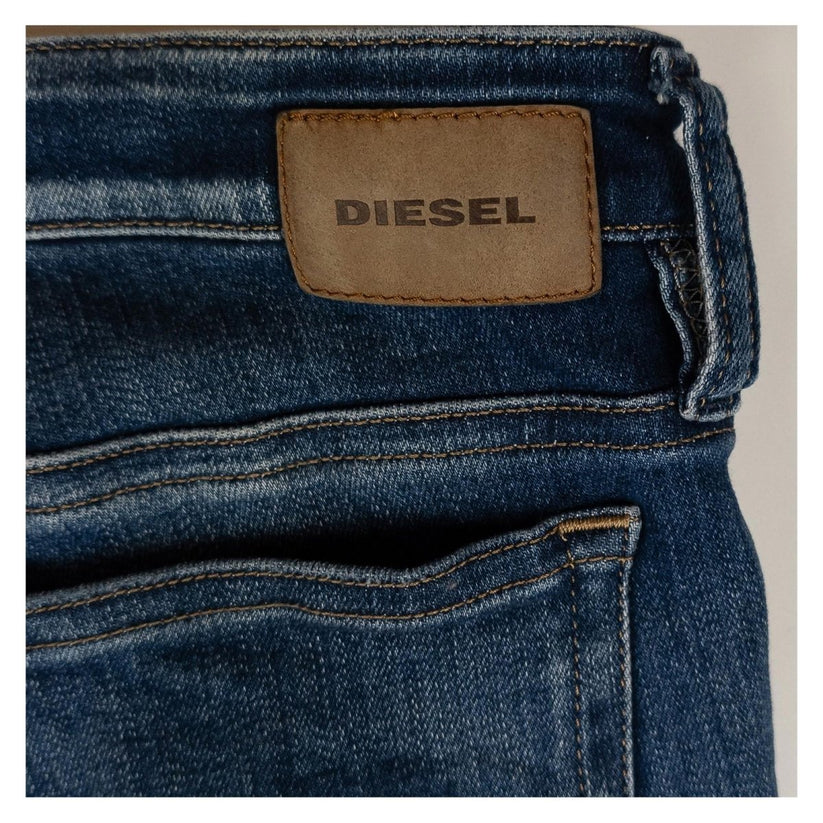 Diesel Skinzee Jeans W30 L32 Women Blue Ripped Super Skinny Regular Waist Italy by DIESEL – | RewearableUK