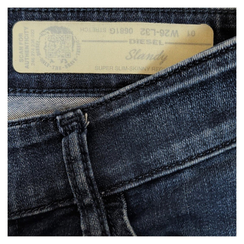 diesel slandy womens size w26 l32 dark blue super slim skinny stretch jeans by DIESEL – | RewearableUK