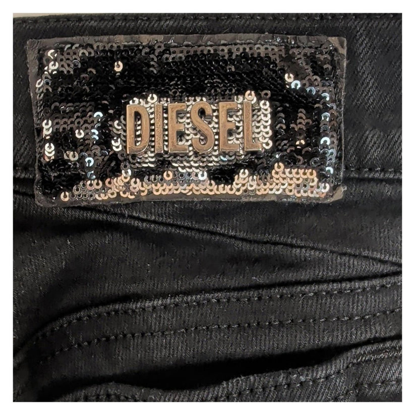 diesel womens w25 l30 black getlegg slim skinny low waist stretch denim jeans by DIESEL – | RewearableUK