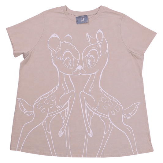 Disney Bambi Deer Print T-Shirt Women's UK 22, New With Tags Stone – T-Shirt product photo 2 | RewearableUK