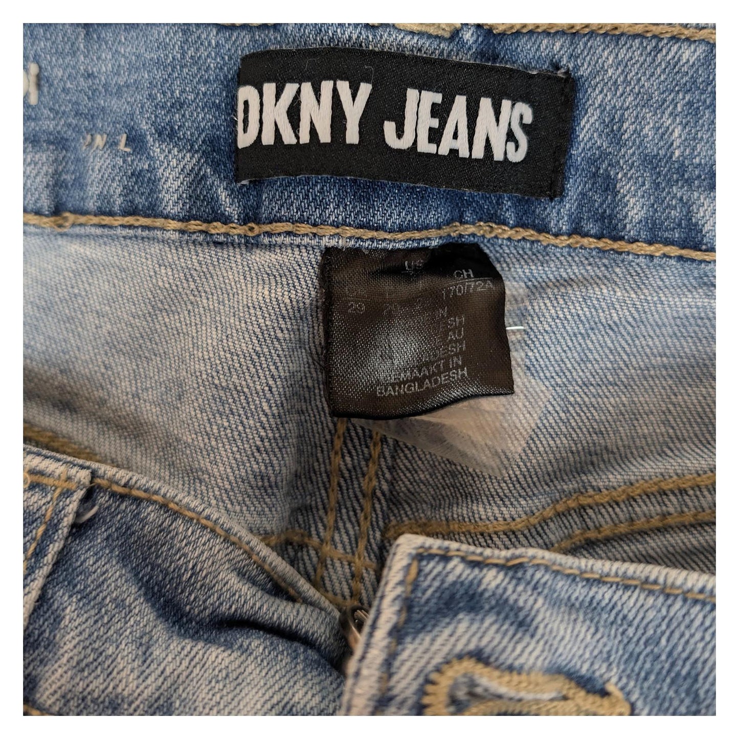 dkny jeans women size 29 high rise boyfriend light blue wash denim trousers by DKNY – | RewearableUK