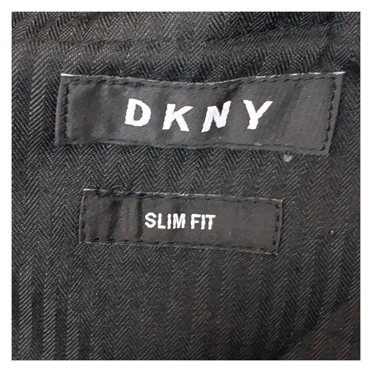 dkny men size 34 long navy blue check wool blend slim fit formal trousers by DKNY – | RewearableUK