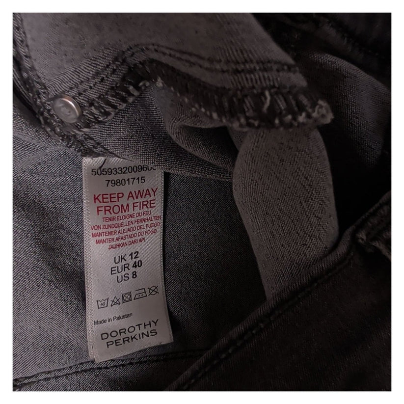Dorothy Perkins Women's Petite Skinny Jeans UK 12 Charcoal Grey Denim Trousers – Jeans product photo 6 | RewearableUK