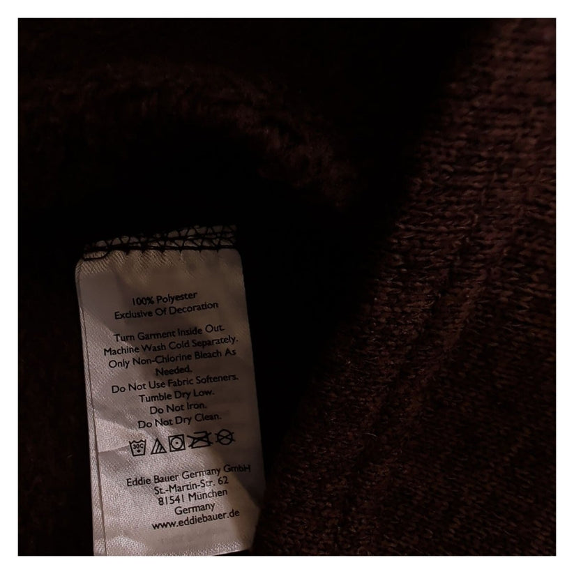 Eddie Bauer Mens Tall Large Burgundy Marl Quarter Zip Fleece Pullover – product photo 9 | RewearableUK