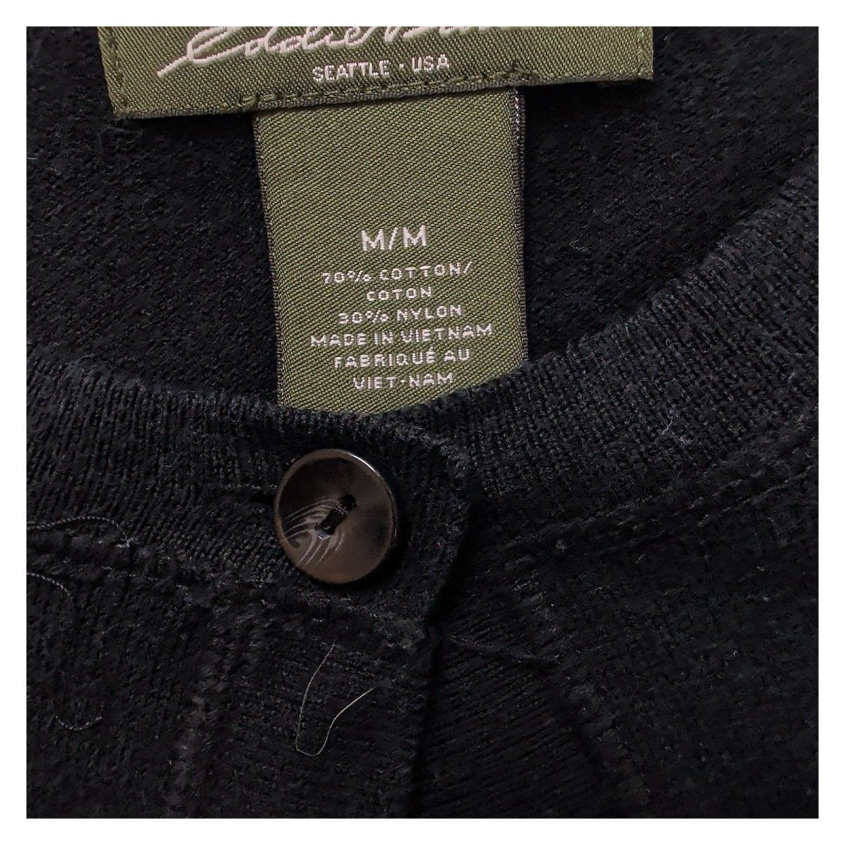 Eddie Bauer Women's Cardigan M Navy Cotton Nylon Button Front – product photo 8 | RewearableUK