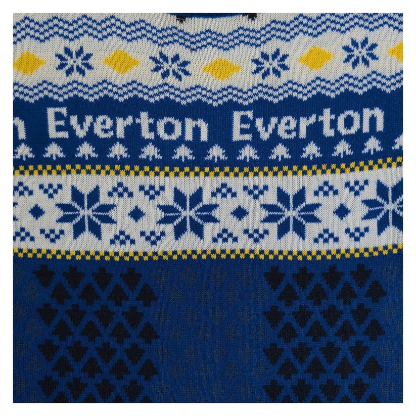 Everton FC Boys Christmas Jumper Age 12-13 Blue Fair Isle Football Knit – Christmas Jumper product photo 2 | RewearableUK