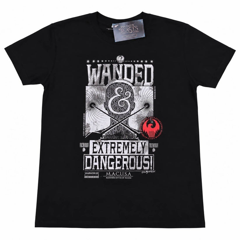 Fantastic Beasts MACUSA Wanted Unisex Black Graphic T-Shirt L New with Tags – product photo 2 | RewearableUK