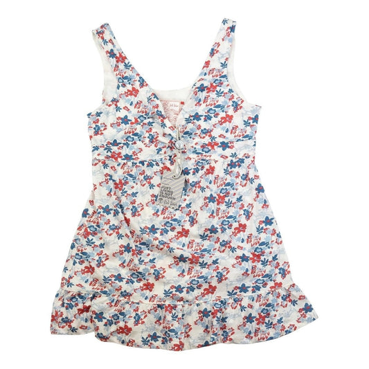 Fat Face Woman White Floral Tunic Dress Size UK 10 Cotton BNWT Summer Beach by Fat Face – | RewearableUK