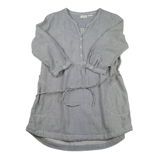 FatFace Tunic Top UK 8 Blue White Stripe 100% Cotton Pockets Tie Belt by Fat Face – | RewearableUK