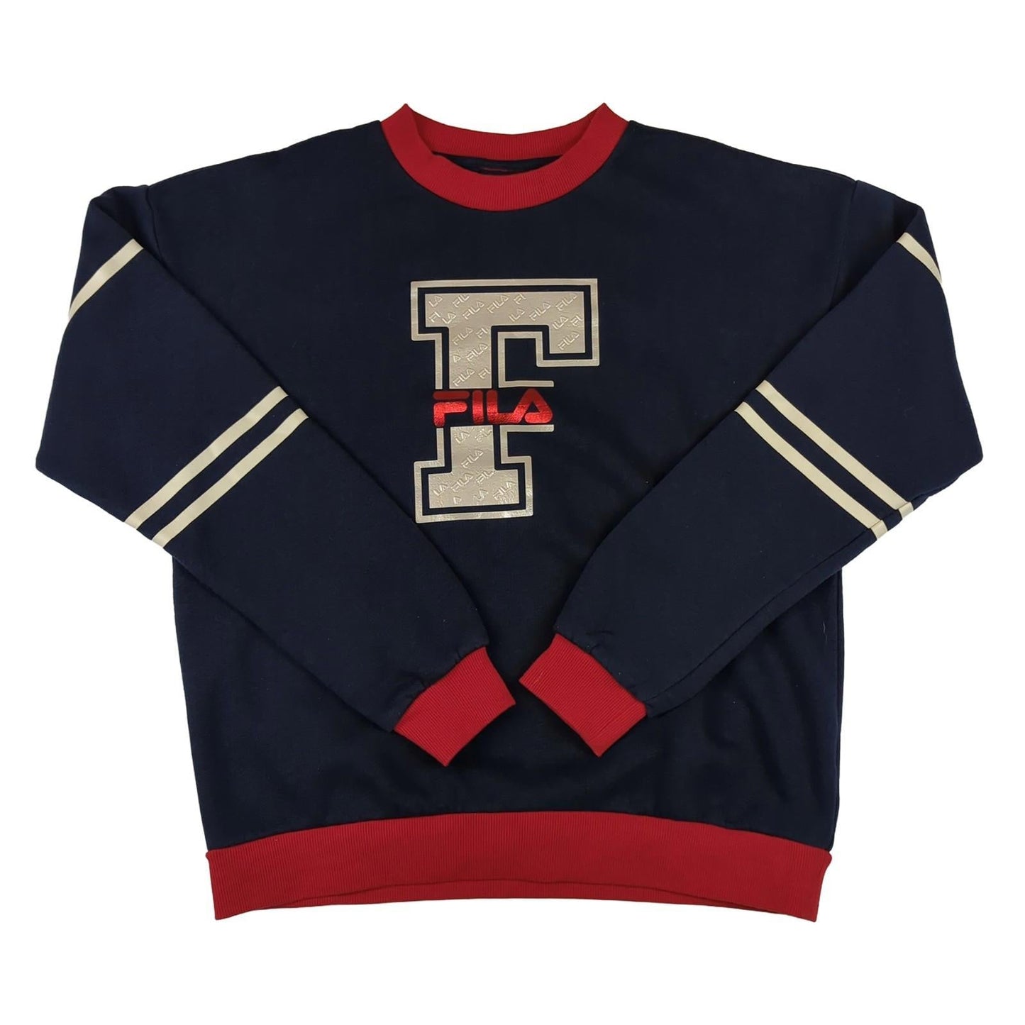 Fila Fila Men’s Navy Crew Neck Sweater Size S Retro Style Classic Sweater & Hoodie RewearableUK