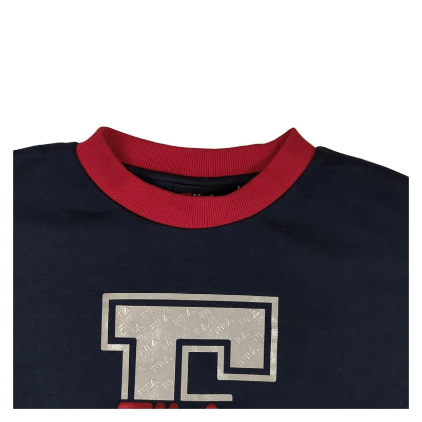 Fila Fila Men’s Navy Crew Neck Sweater Size S Retro Style Classic Sweater & Hoodie RewearableUK