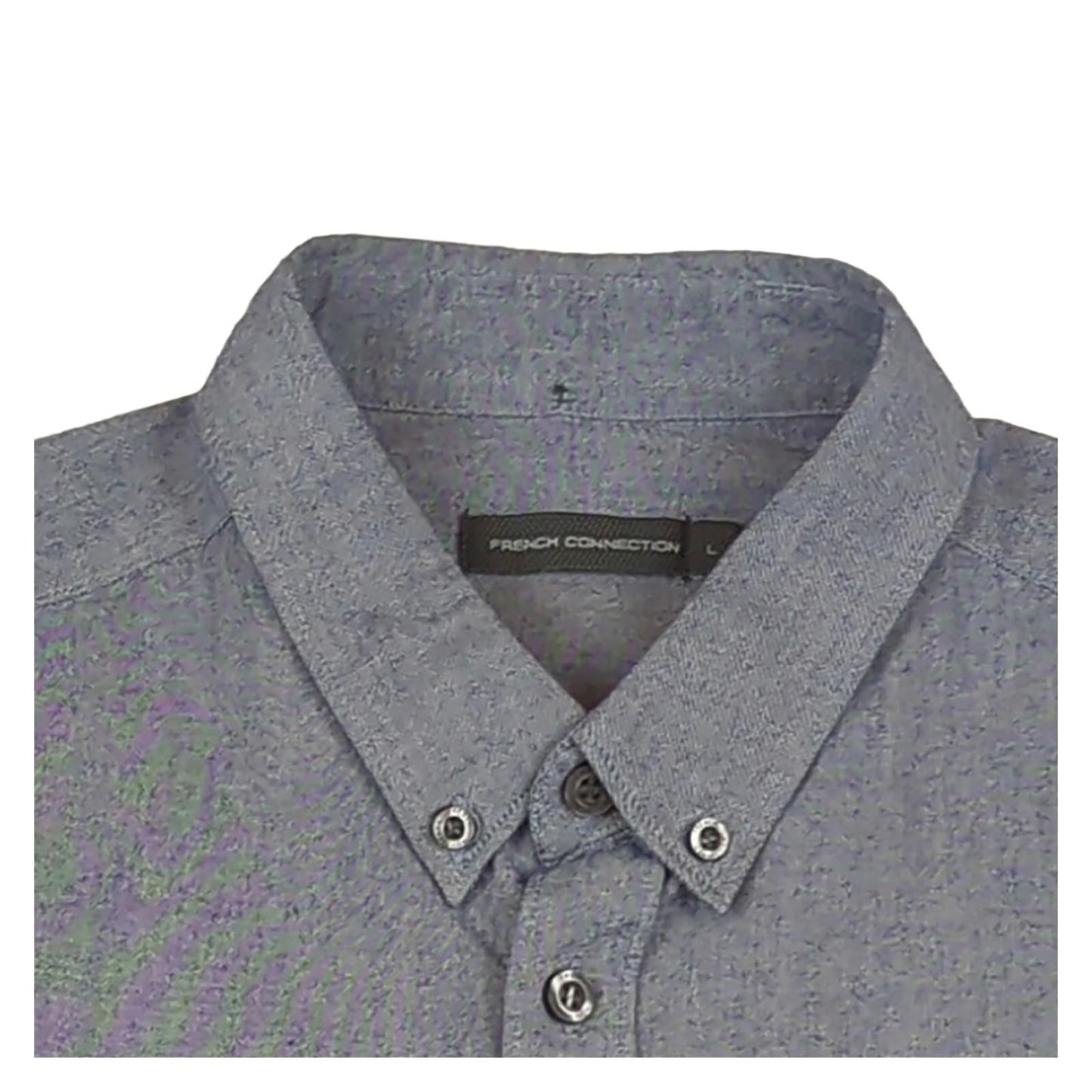 French Connection Oxford Shirt Size Large Men’s Blue Cotton Long Sleeve Button Up Casual Smart Top shirt RewearableUK