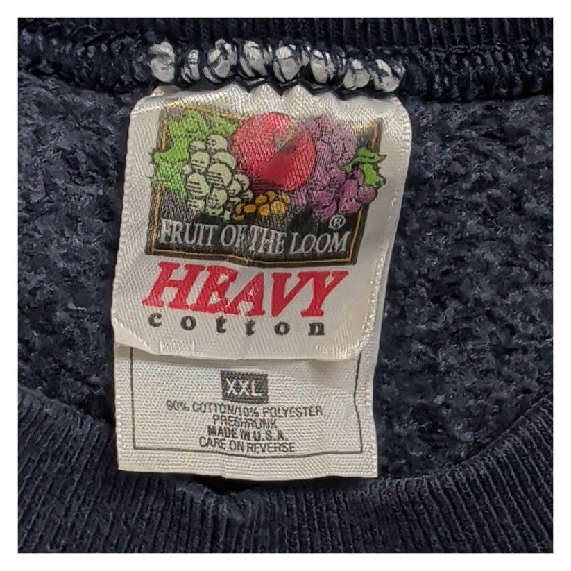 Fruit of the Loom Men's Sweatshirt XXL Navy Commercial Credit Embroidered 90% Cotton 10% Polyester – product photo 9 | RewearableUK