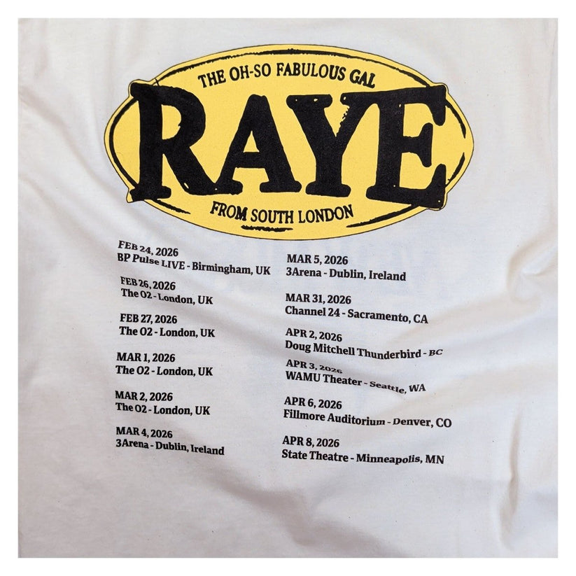 Fruit of the Loom Unisex T-Shirt L Cream Raye Tour Graphic – product photo 8 | RewearableUK
