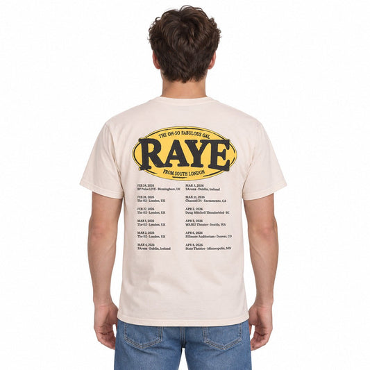 Fruit of the Loom Unisex T-Shirt L Cream Raye Tour Graphic – T-Shirt product photo 2 | RewearableUK
