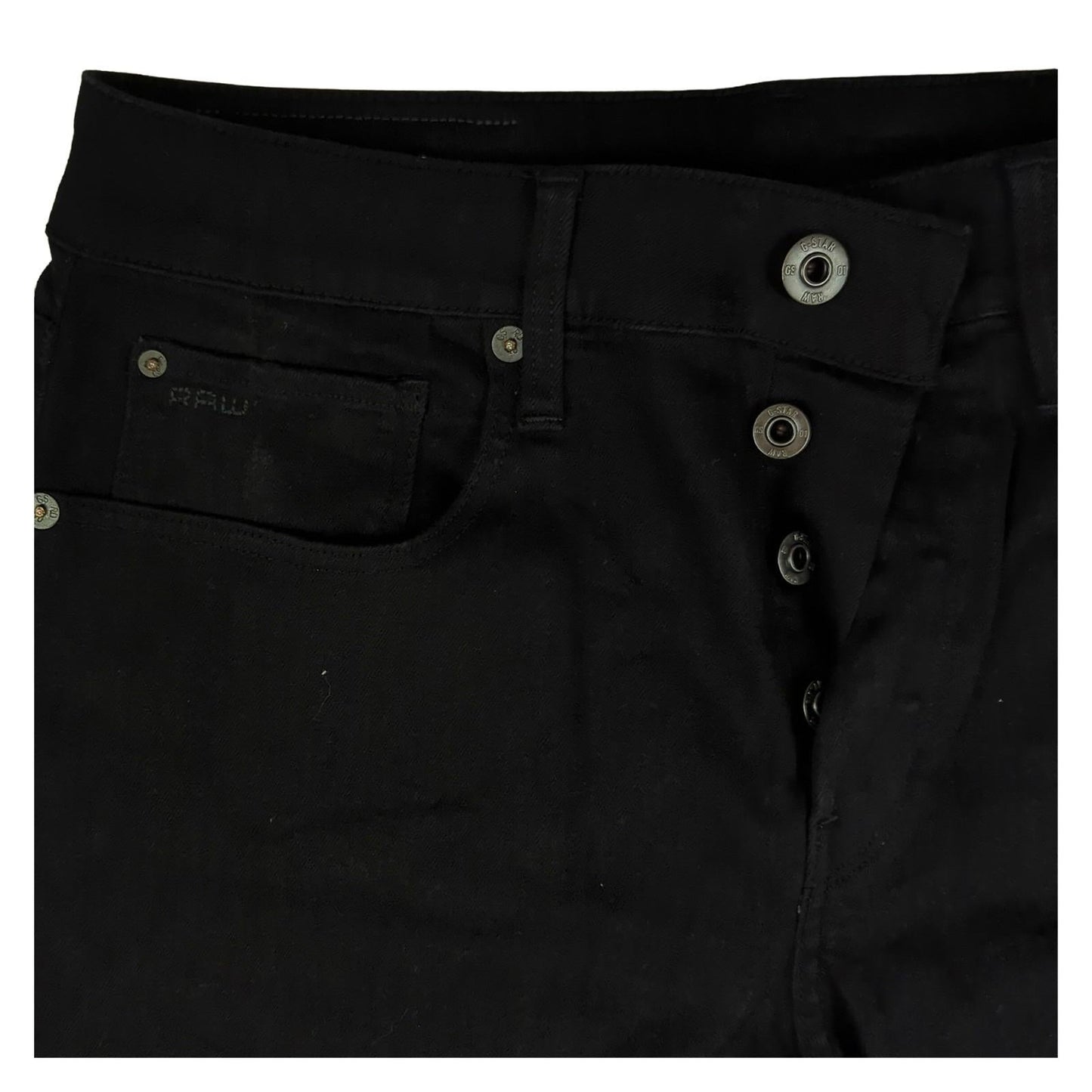 G - Star G - Star RAW 3301 Jeans Mens W30 L32 Slim Fit Black Denim Trousers Used JEANS RewearableUK