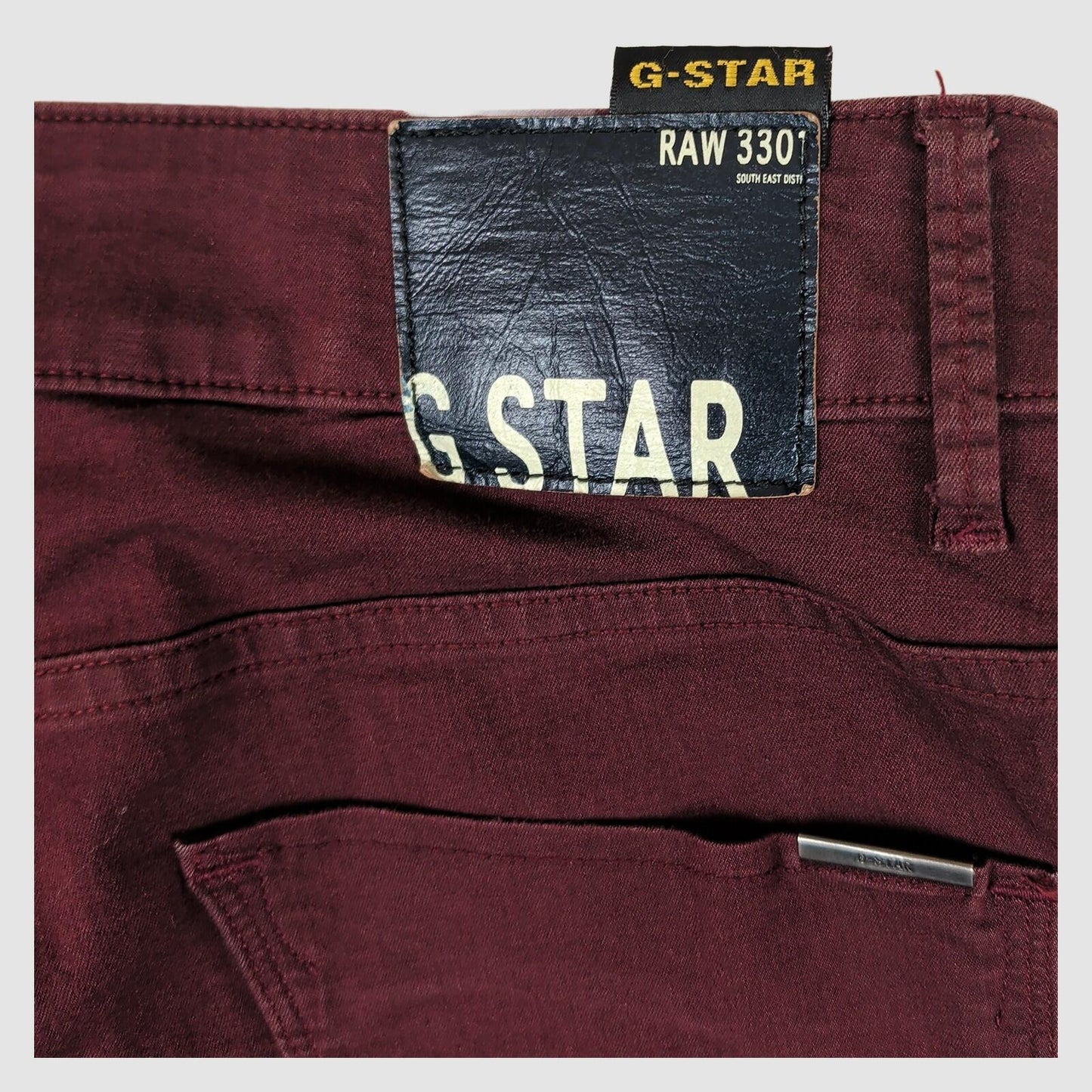 G - Star RAW 3301 Womens Burgundy Skinny Jeans W30 L32 Stretch Slim Fit by G - Star – JEANS | RewearableUK