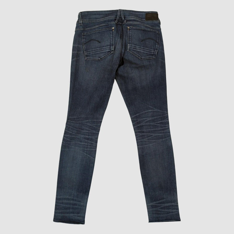 g star raw lynn mid skinny womens blue denim wash jeans size w31 l32 casual by G - Star – JEANS | RewearableUK