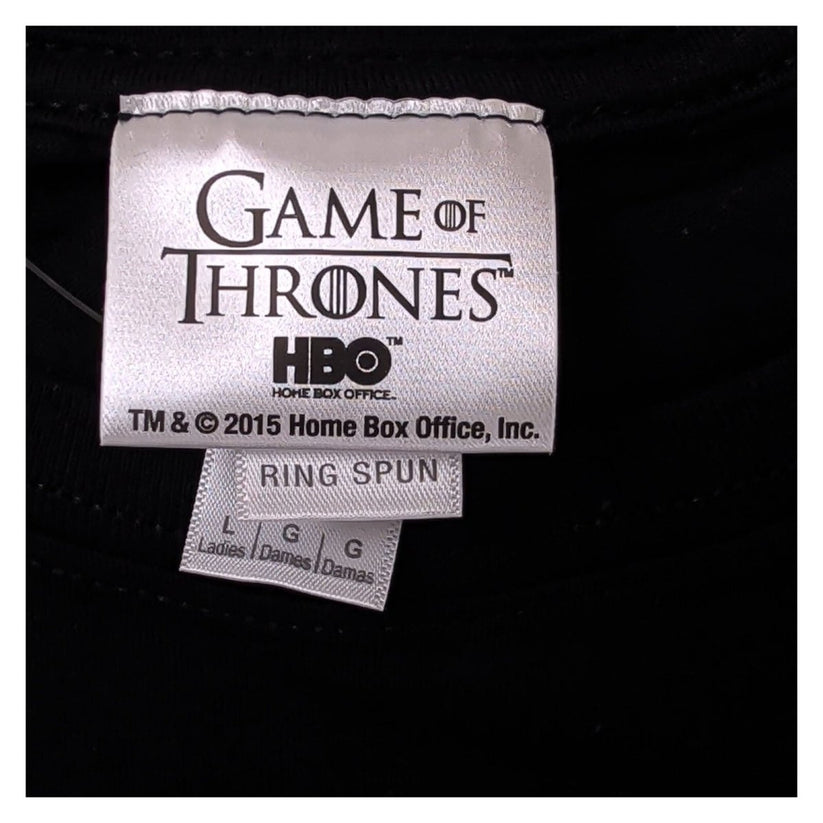 Game of Thrones House Stark Direwolf Women's Black T-Shirt Size L HBO Official – product photo 7 | RewearableUK