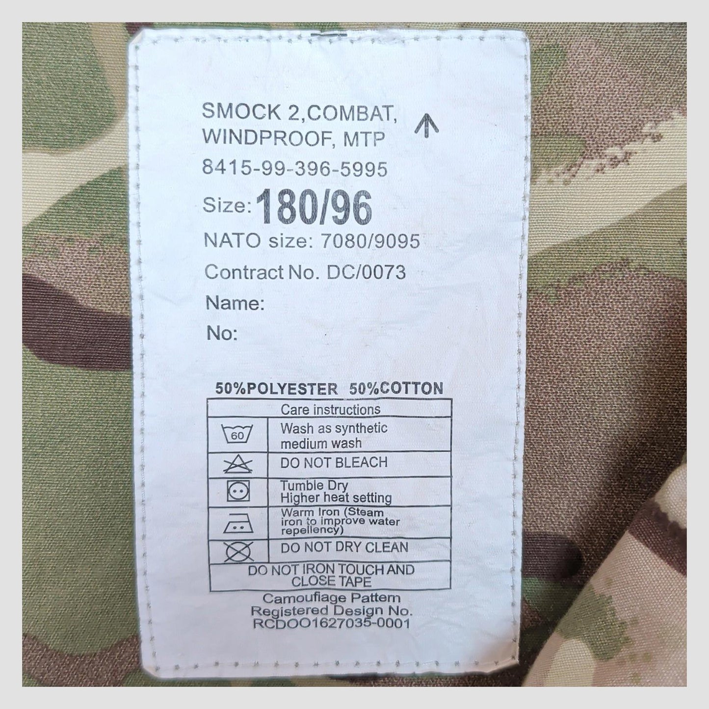 genuine british military mtp windproof combat smock jacket size 180/96 l multica by RewearableUK – | RewearableUK